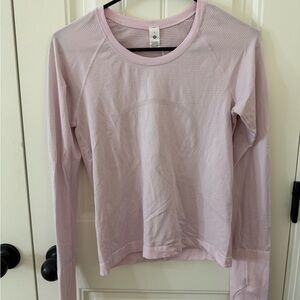 Lululemon Swiftly Tech Long Sleeve Waist Length (casca meadowsweet pink)